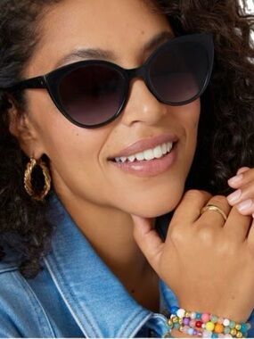 Kate Spade Samantha Black Cat Eye Sunglasses